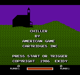 Chiller title screen for NES